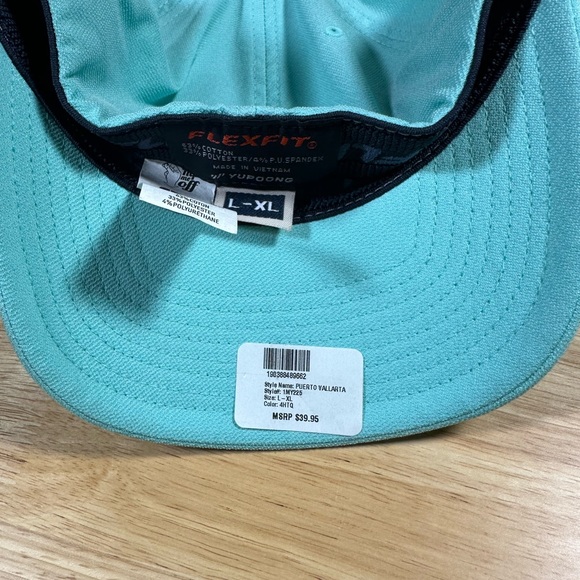 Travis Mathew Puerto Vallarta Men Fitted Golf Hat FlexFit Heather Turquoise L/XL - Picture 6 of 6